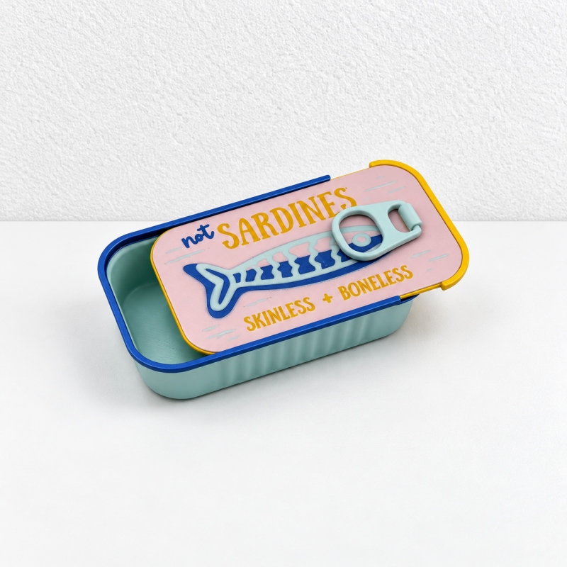 CouldNook Sardine Jewelry Case - Sliding Lid And Fish Shaped Inserts