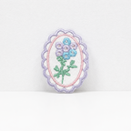 CouldNook Oval Floral Patch - Framed Embroidered Flower Designs