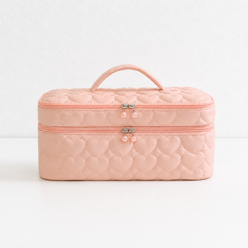 CouldNook Large‑Capacity Cosmetic Bag‑Dual‑Layer Travel Storage Pouch With Handle
