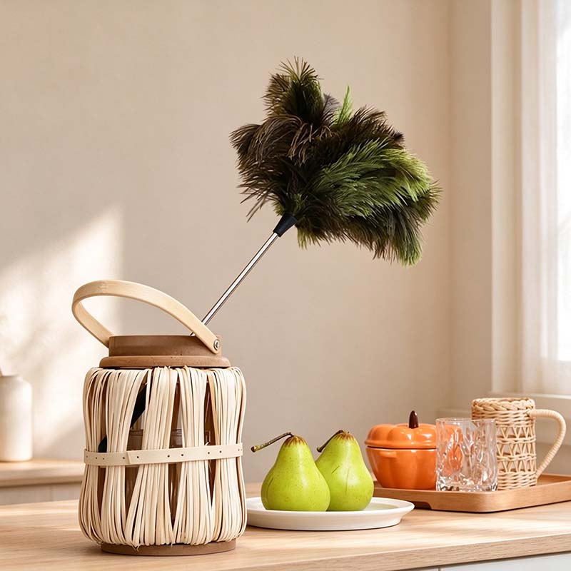 CouldNook Telescoping Ostrich Feather Duster - Slim Shaft And Dark Grip