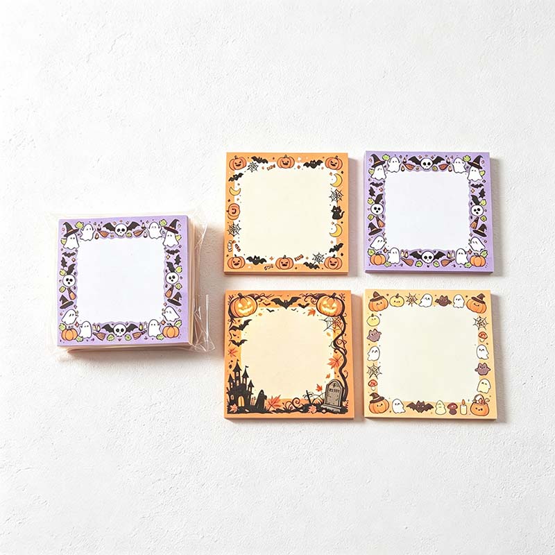 CouldNook Halloween Border Sticky Notes - Pumpkins and Little Ghosts