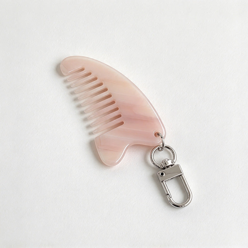 CouldNook Crescent Comb Keychain - Rounded Wide Teeth