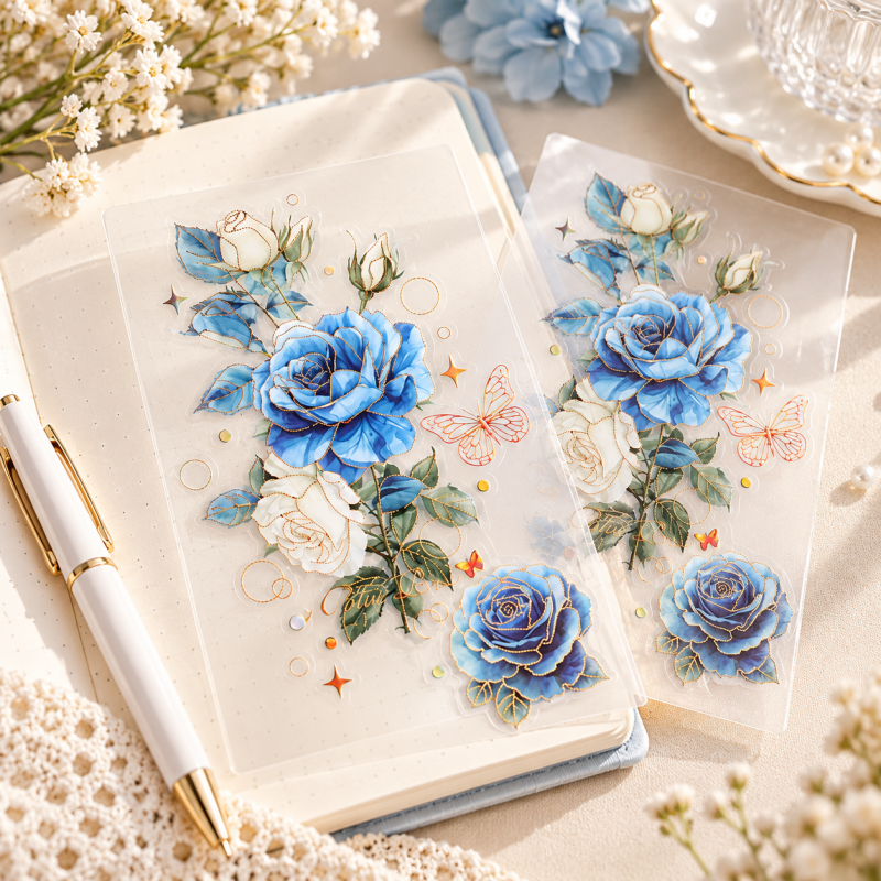 Botanical Stickers - Floral Sprigs Leaves and Rose Designs