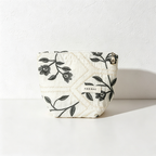 CouldNook Leaf Pattern Cosmetic Bag - Vanity Storage Accent