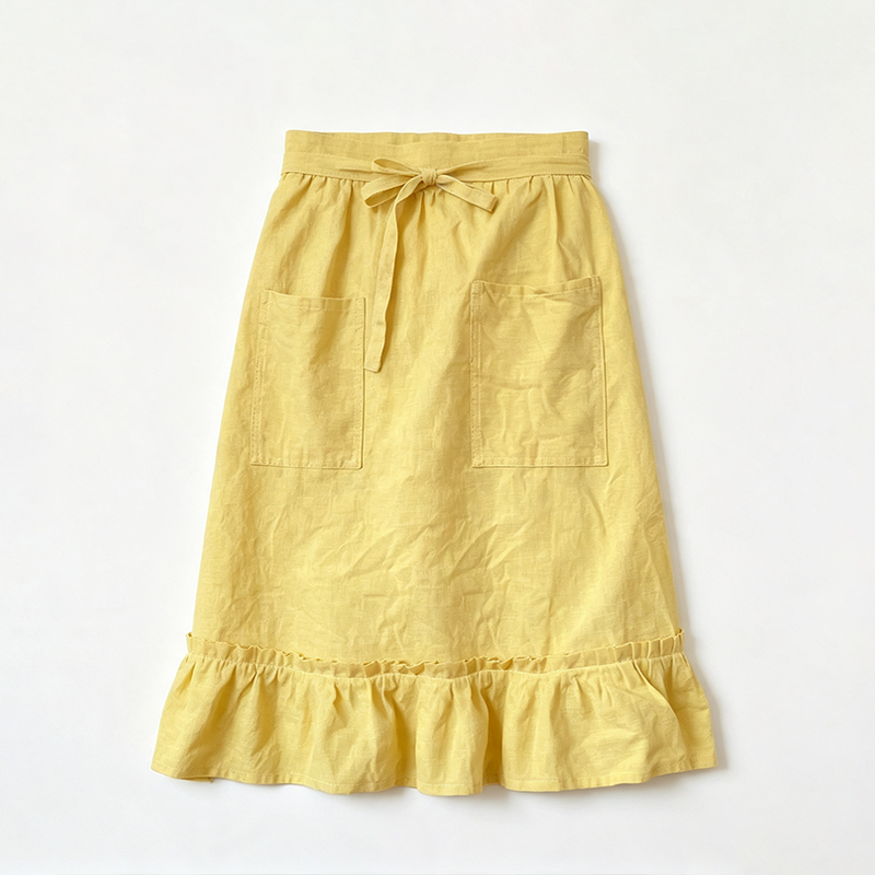CouldNook Solid Gathered Apron - Flowing Color Choice Layer