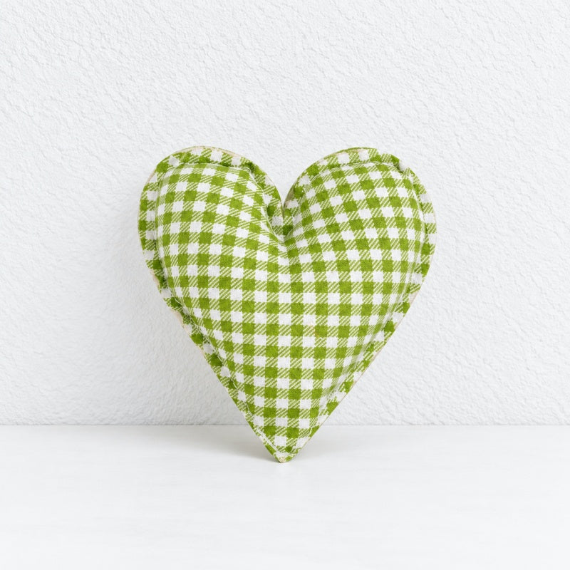 CouldNook Fabric Heart Decoration - Padded Shape And Patterned Textile Exterior
