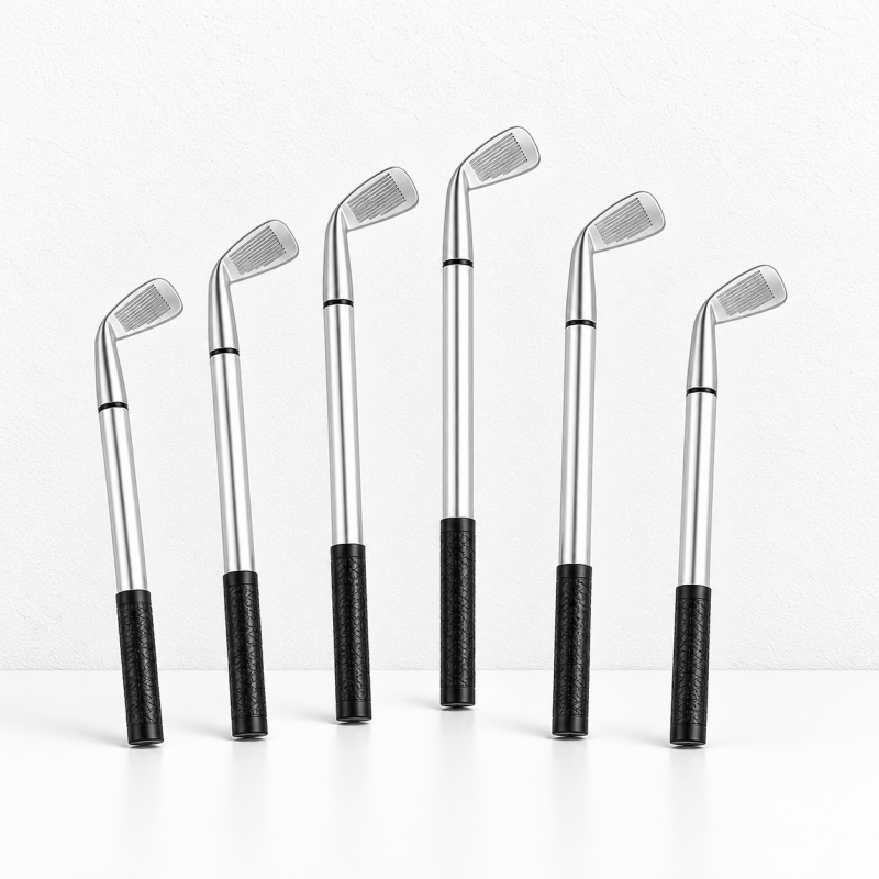 CouldNook Golf Club Ballpoint Pen - Silver Look and Black Cap