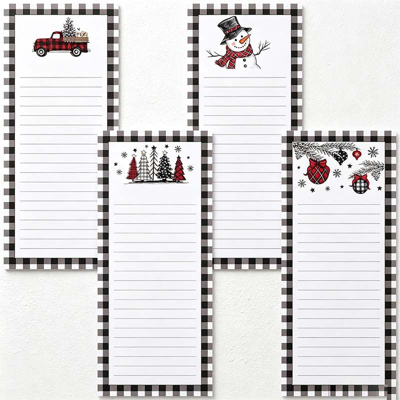 CouldNook Magnetic List Notepad - Ruled Pages and Decorative Theme Borders
