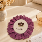 CouldNook Embroidered Ruffle Coaster-Tabletop Decor Accent