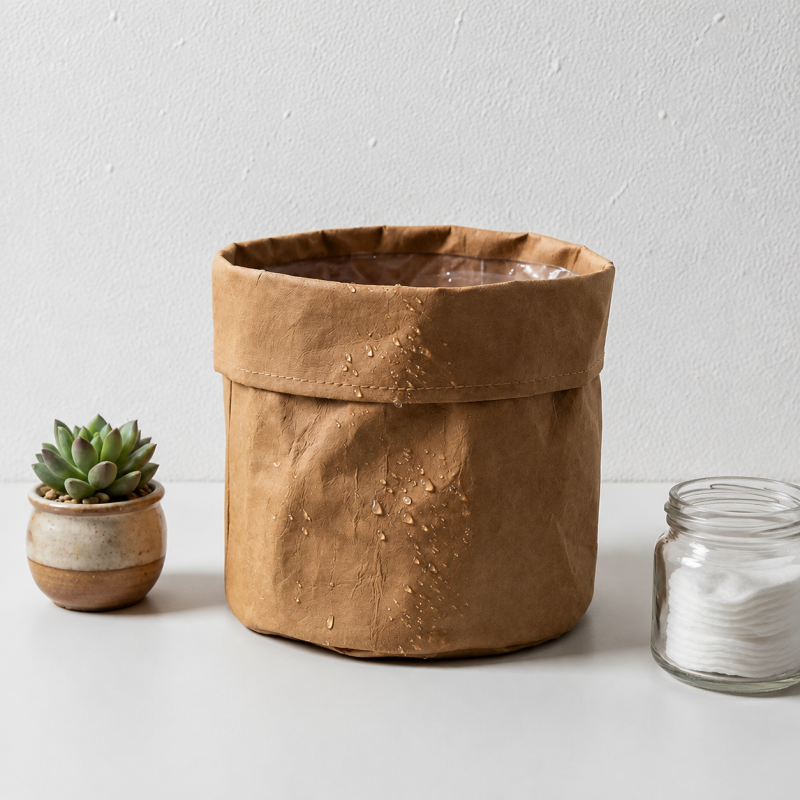 CouldNook Washable Paper Storage Basket - Folded Open Top
