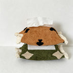 CouldNook Embroidered Fabric Tissue Cover - Tassel and Patchwork Detail
