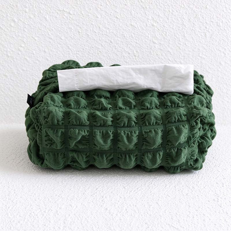 CouldNook Textured Tissue Box Cover - Raised Squares And Soft Outline