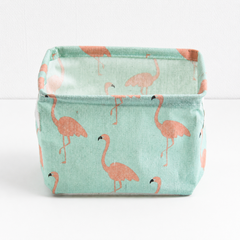 CouldNook Foldable Fabric Storage Basket - Printed Open-Top Designs
