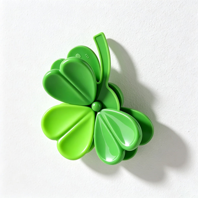 CouldNook Clover Bag Clip Set - Heart-Shaped Leaves and Magnetic Storage