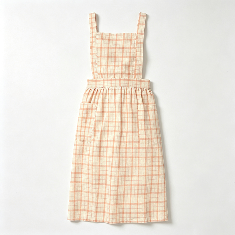 CouldNook Yellow Check Apron - Sunny Ruffle Kitchen Dress