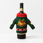 CouldNook Christmas Bottle Sweater - Knit Texture and Holiday Motifs