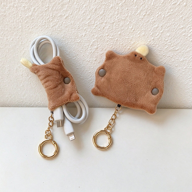 Plush Platypus Cable Organizer - Paired Snap Fasteners