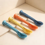 CouldNook Stackable Cutlery Set - Slotted Colorful Handles