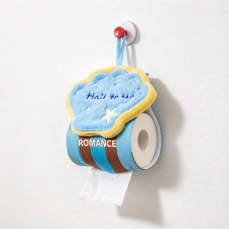 CouldNook Sea Creature Hanging Tissue Holder - Plush Topper and Striped Body