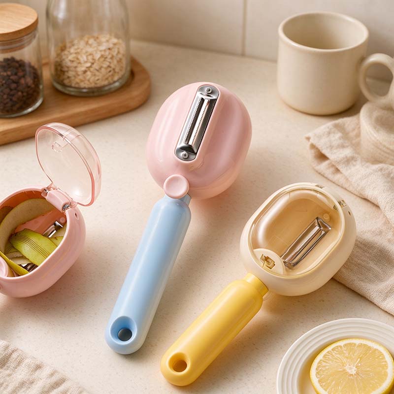 CouldNook Collection Chamber Peeler - Clear Cover and Push-button Release Detail