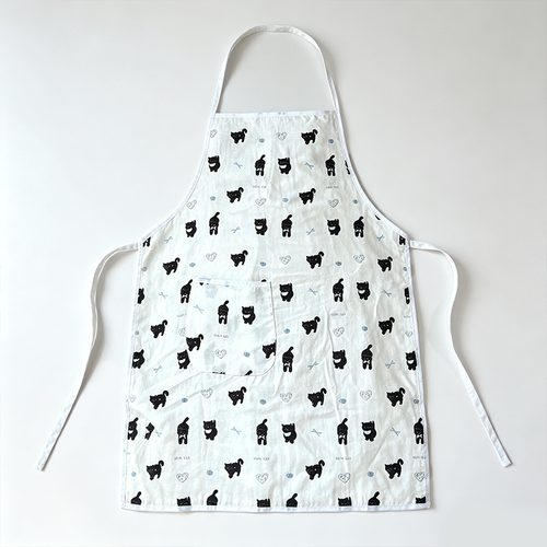 CouldNook Cat Print Apron - Playful Pocket Kitchen Cover