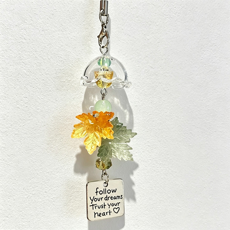 CloudNook Phone Charm Strap-Clover Wind Chime Pendant