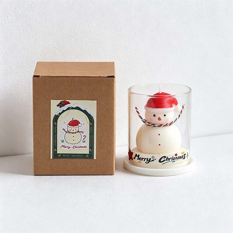 CouldNook Christmas Figure Candle - Sculpted Holiday Characters In Clear Cups