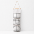 White Plaid 3‑Pocket