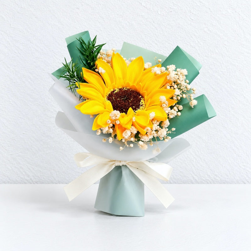 CouldNook Sunflower Car Fragrance Bouquet - Ribbon Wrapped