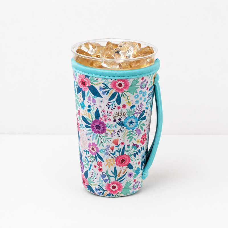 CouldNook Neoprene Cup Carrier - Patterned Body and Side Strap