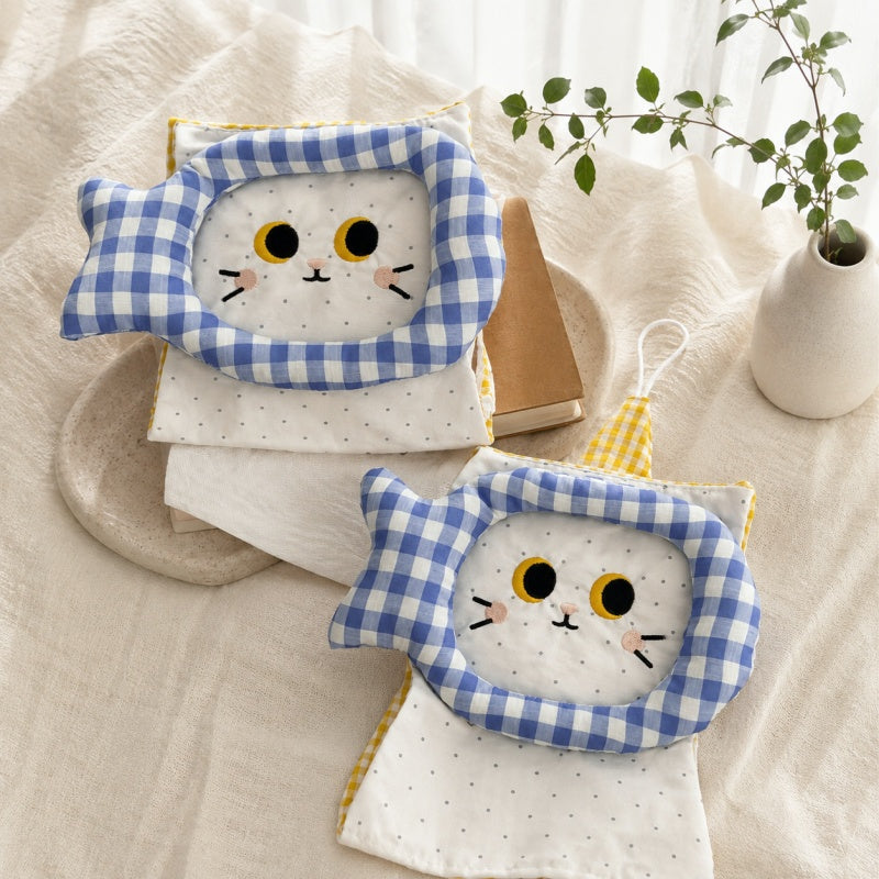 CouldNook Cat Tissue Holder - Fish Motif and Hanging Loop