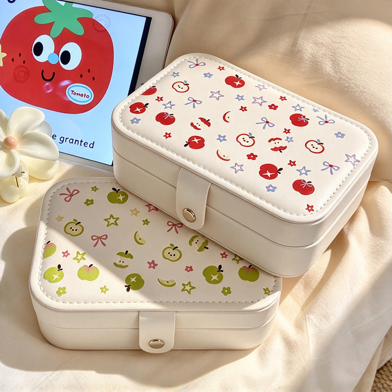 CouldNook Apple Print Jewelry Box - Snap Closure