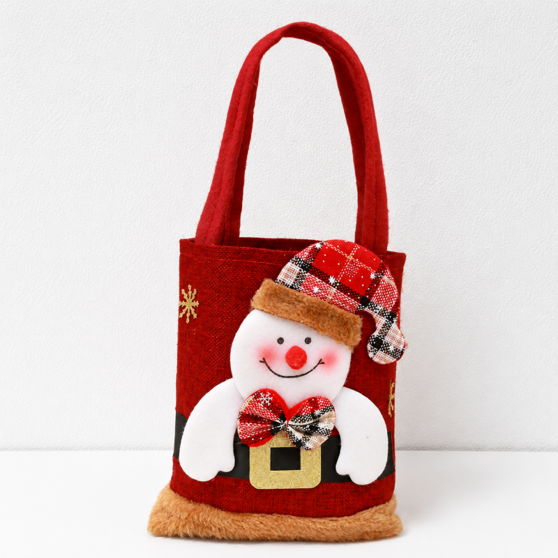 CouldNook Christmas Gift Bag - Character Details and Festive Fabric Patterns