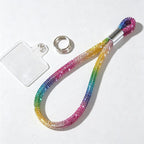 CouldNook Rhinestones Set Wrist Phone Strap with Closely Set Reflective Stones