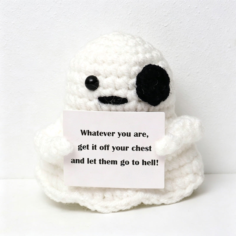 CouldNook Yarn Ghost Doll Keychain - Hat and Clasp Variations
