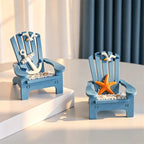 CouldNook Miniature Beach Chair Model - Coastal Sailboat Desktop Decor
