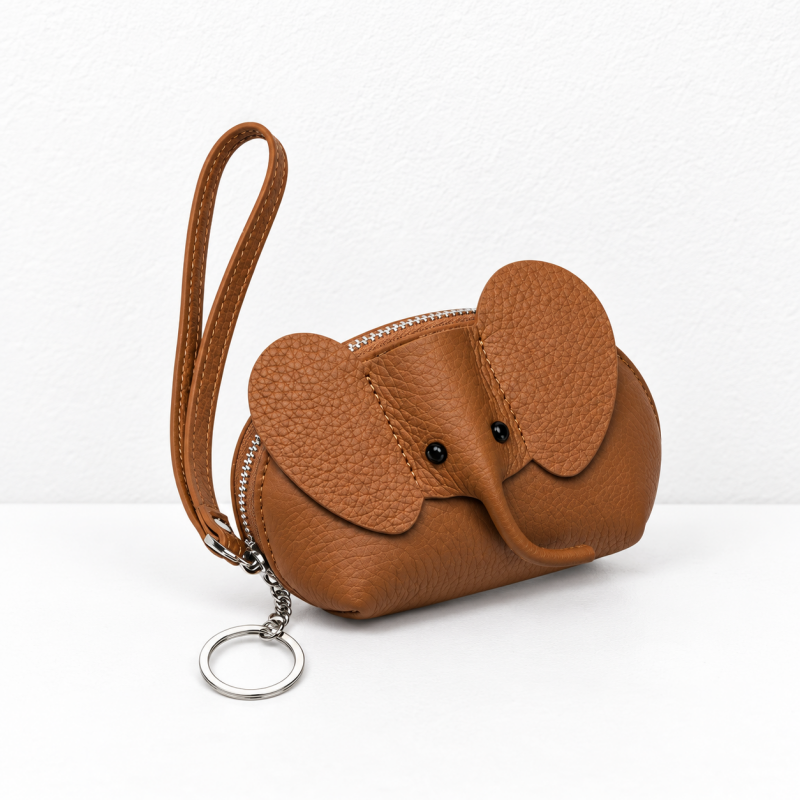 CouldNook Elephant Coin Pouch - Raised Ears And Wrist Strap