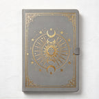 CouldNook Celestial Notebook - Sun and Moon Foil Pattern and Lined Pages