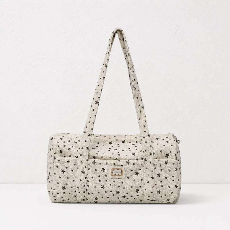 CouldNook Quilted Canvas Tote Bag - Long Handles and Printed Options