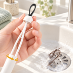CouldNook Crevice Brush - Curved Bristle Head And Concealed Hair Tweezers