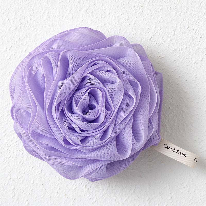 CouldNook Rose Bath Pouf - Layered Petals and Gradient Mesh