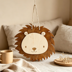 CouldNook Wooden Lion Wall Hanging - Layered Nursery Design