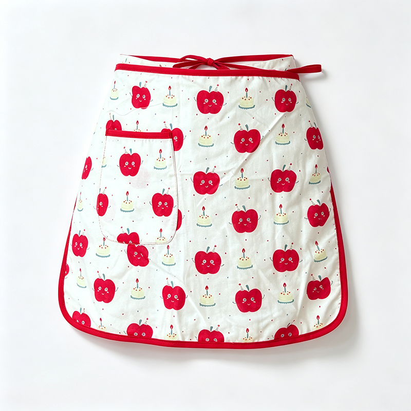 CouldNook Apple Print Waist Apron - Bright Serving Accent