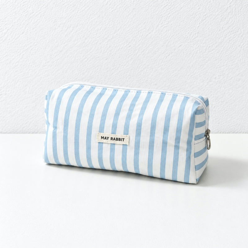CouldNook Striped Makeup Pouch - Ring Zipper Pull