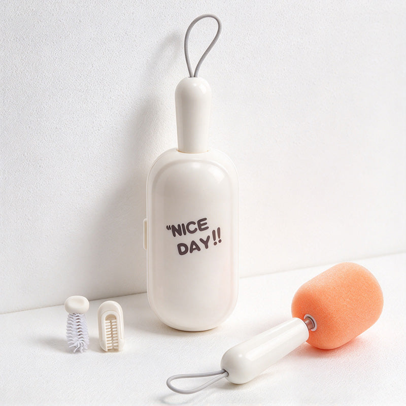 CouldNook Portable Cup Brush Set - Extendable Handle And Storage Case