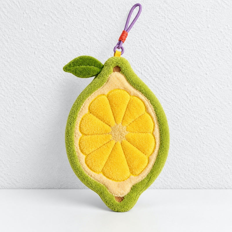 CouldNook Fruit Hand Towel - Sliced Motifs and Hanging Cords