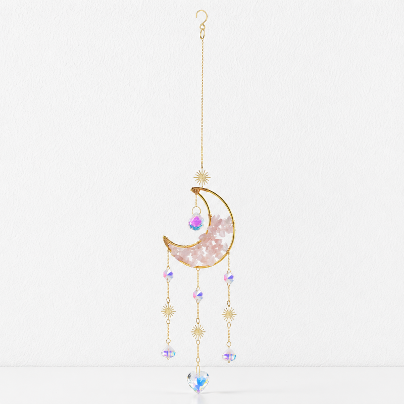 CouldNook Gemstone Moon Suncatcher Ornament - Cascading Star Drops