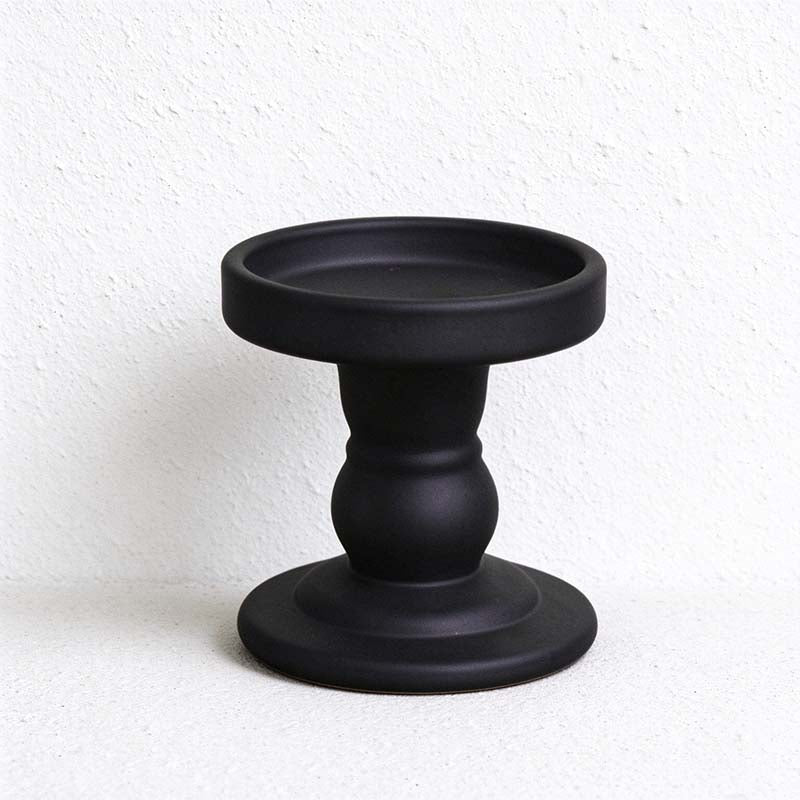 CouldNook Glass Pedestal Candle Holder - Tiered Stem And Separate Candle Options