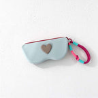 CouldNook Heart Glasses Case - Colorful Zip And Cord Wrist Loop