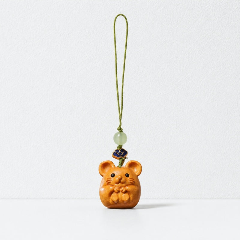 CouldNook Wood-Look Zodiac Phone Charm - Loop Cord Attachment